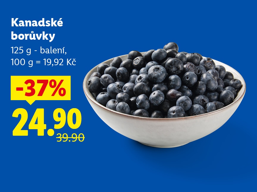 Borůvky kanadské za 24,90 Kč.