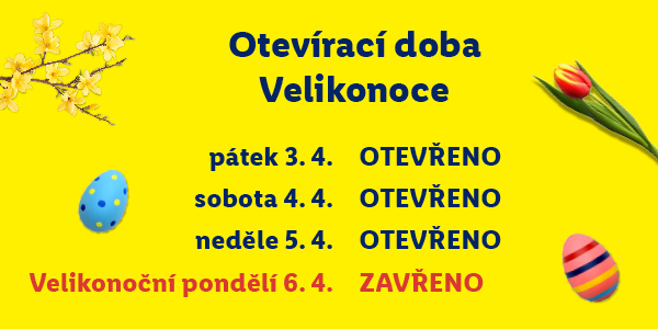 Velikonoční otevírací doba