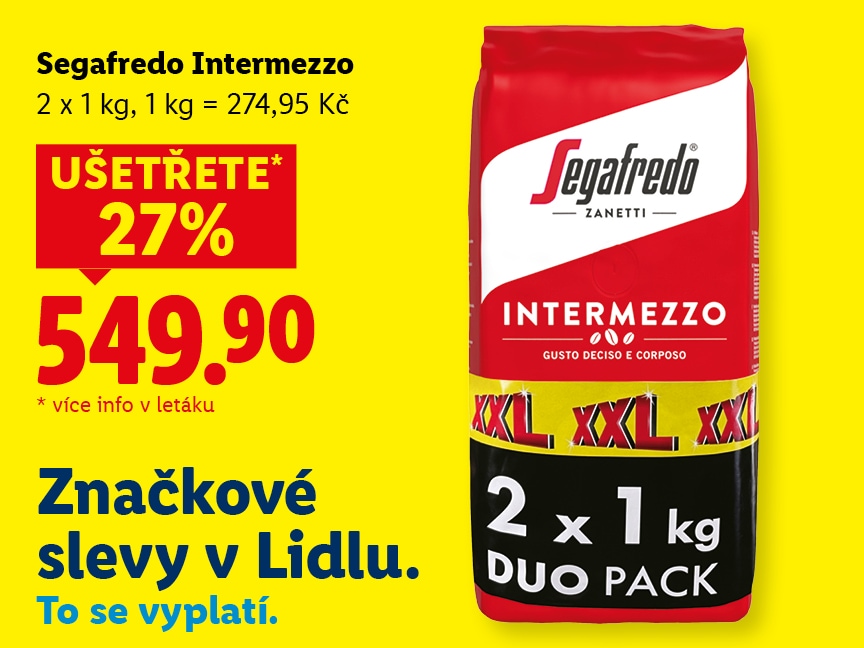 Segafreddo Intermezzo, duo pack 2x1 kg za 549,90 Kč