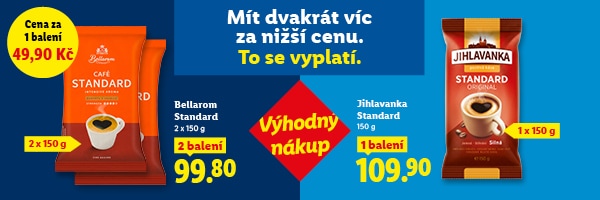 Výhodná nabídka káv v Lidlu.