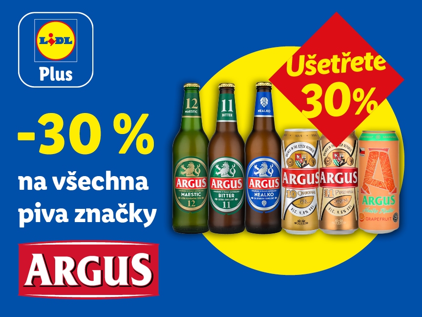 -30% na všechna piva značky Argus