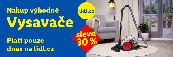 Sleva 30 % na vysavače a příslušenství -  pouze dnes 1.6.2026.
