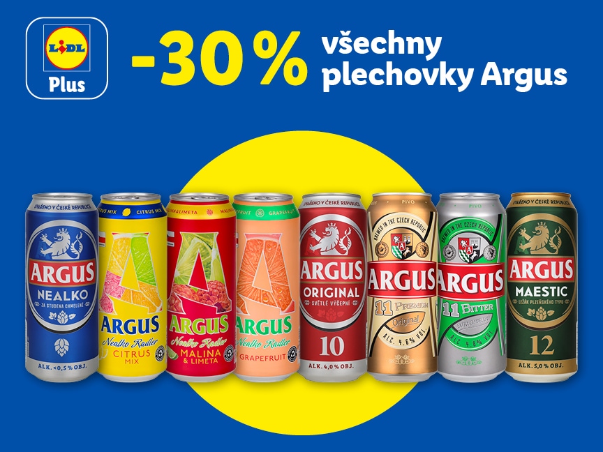 Sleva 30 % na všechny plechovky Argus.