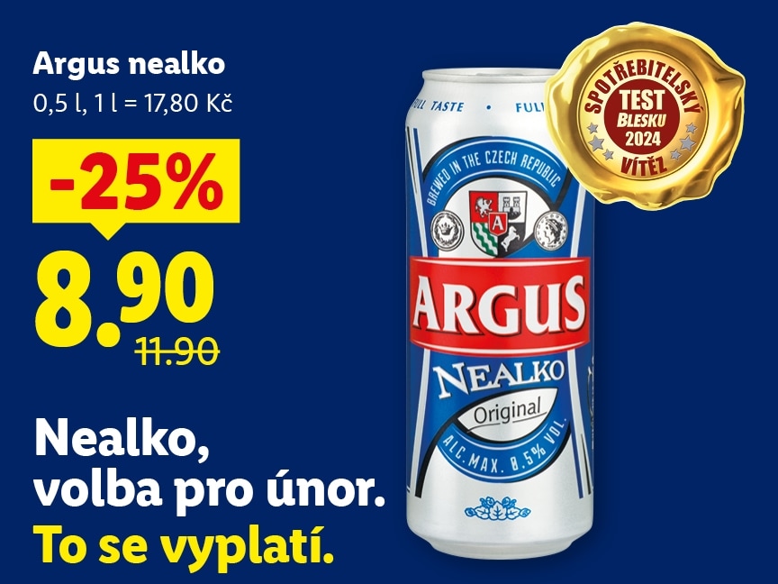 Argus nealko za 8,90 Kč