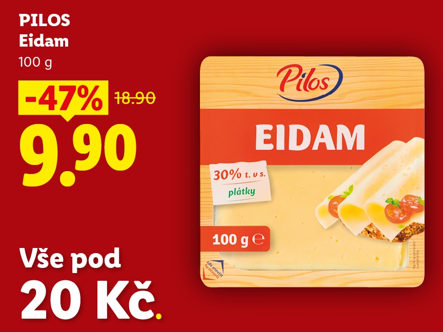 Eidam za super cenu 9,90 Kč