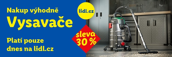 Sleva 30 %na kategorii vysavače a příslušenství - platí pouze dnes 25.7.2026. 