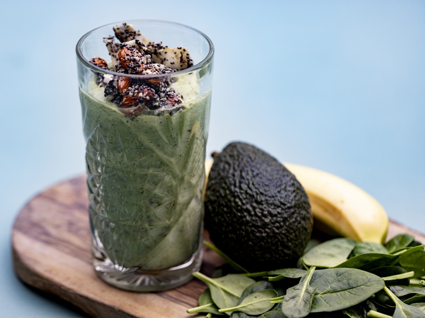 Zelené smoothie s mandlemi