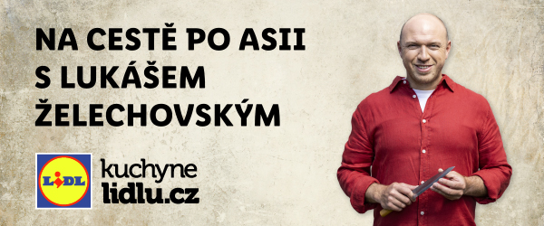 Kuchyně Lidlu - banner láká na asijskou kuchyni s Lukášem Želechovským