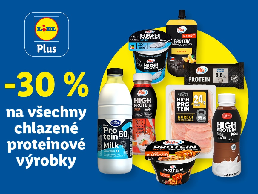 Od pondělí 13.10. do středy 15.10. sleva 30 % na všechny chlazené proteinové výrobky.