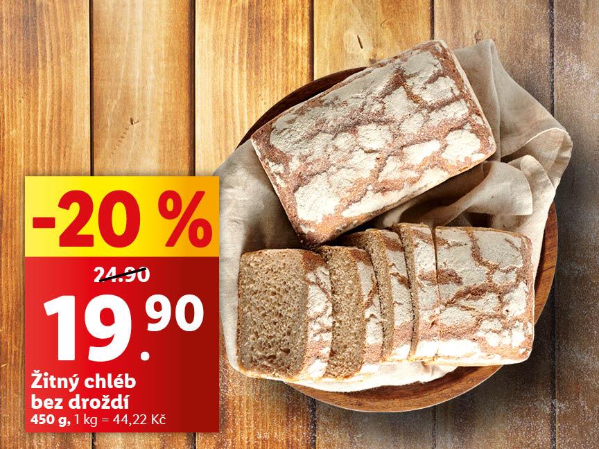 Žitný chléb, cena 19,90 Kč