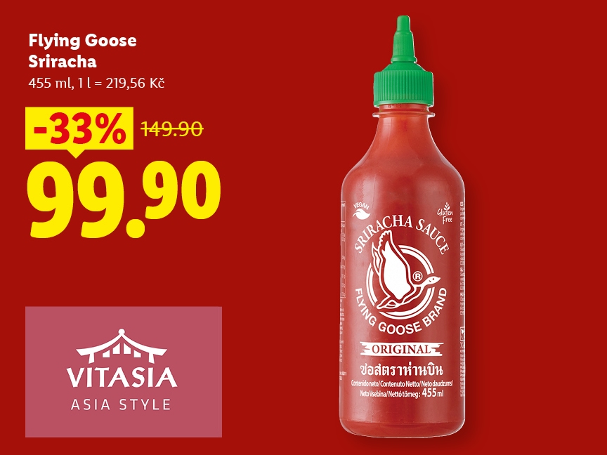 Flying Goose Sriracha, 455 ml za 99,90 Kč