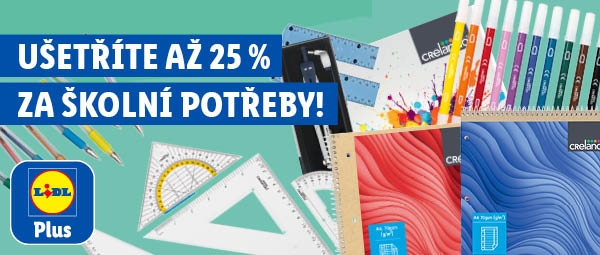 Nabídka až na 25% slevy na školní pomůcky.