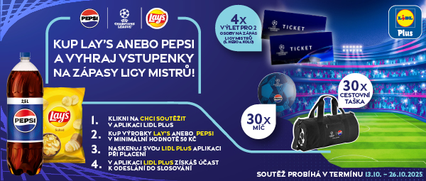 Soutěž o vstupenky na Ligu mistrů.