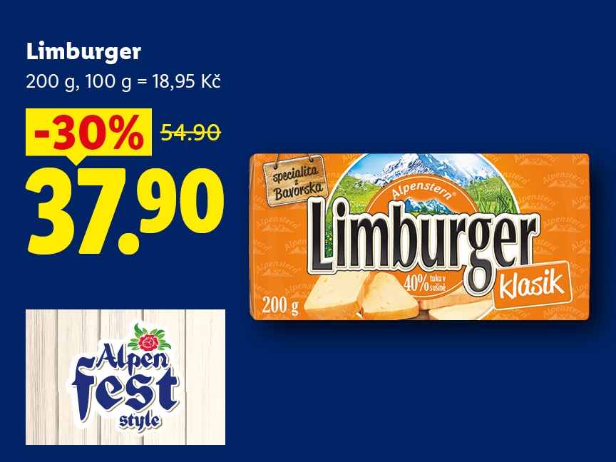 Limburger za 37,90 Kč