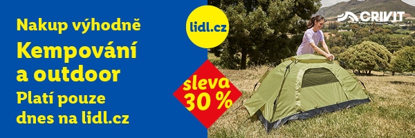 Sleva 30 % na kategorii kempování a outdoor - platí pouze dnes 11.6.2026.