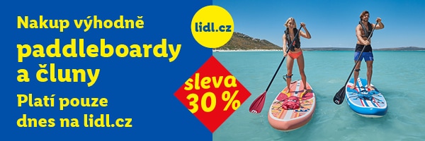 sleva 30% na paddleboardya čluny