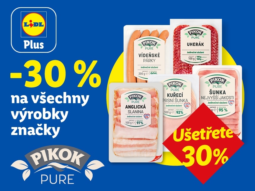-30 % sleva na všechny výrobky značky Pikok od pondělí v Lidlu