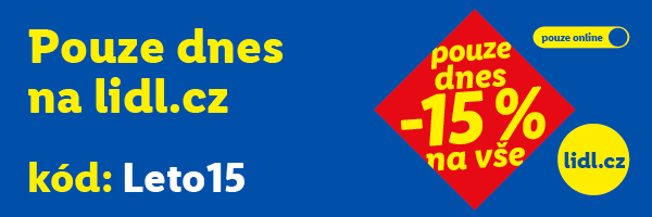 Sleva 15 % na celý shop - platí pouze dnes 21.6.2026. 