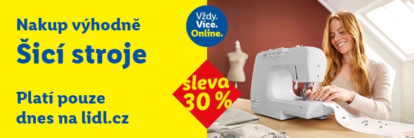 Sleva 30 % na kategorii Šicí stroje a příslušenstvíy -  pouze dnes 23.3.2026.