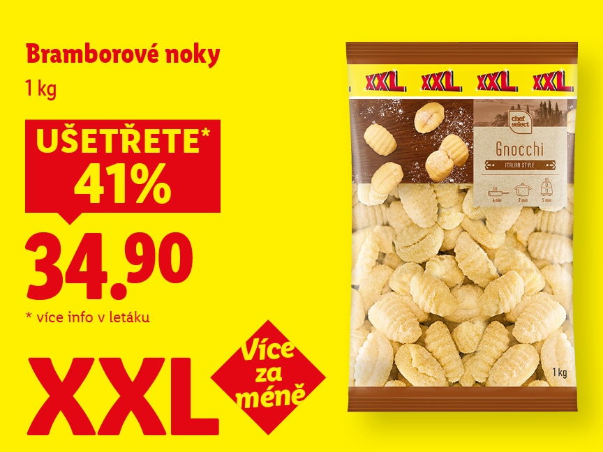 Bramborové noky za 34,90 Kč