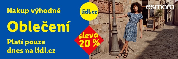 Sleva 20 % na kategorii Móda a doplňky - platí pouze 15.7.2026