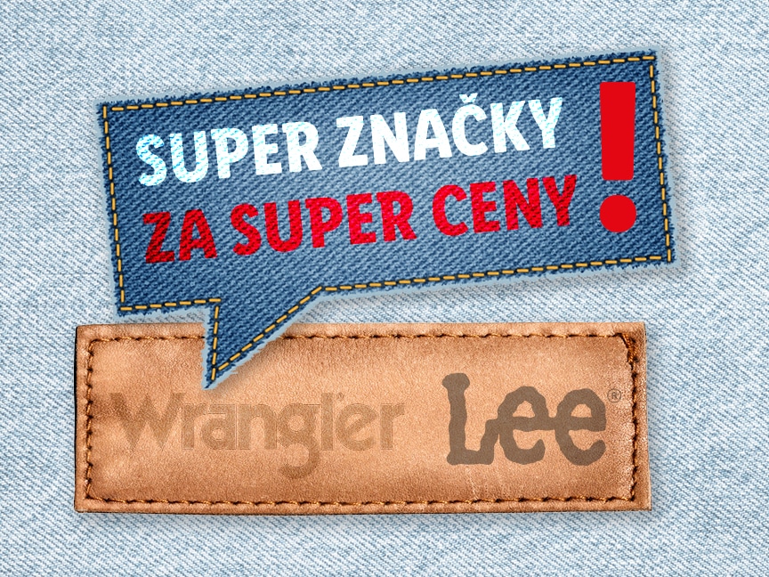 Nabídka na značkové oblečení Wrangler a Lee.