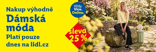 Sleva 25 % na kategorii Dámská móda + Dámské sportovní oblečení + dámská obuv - platí jen 13.3.2026.