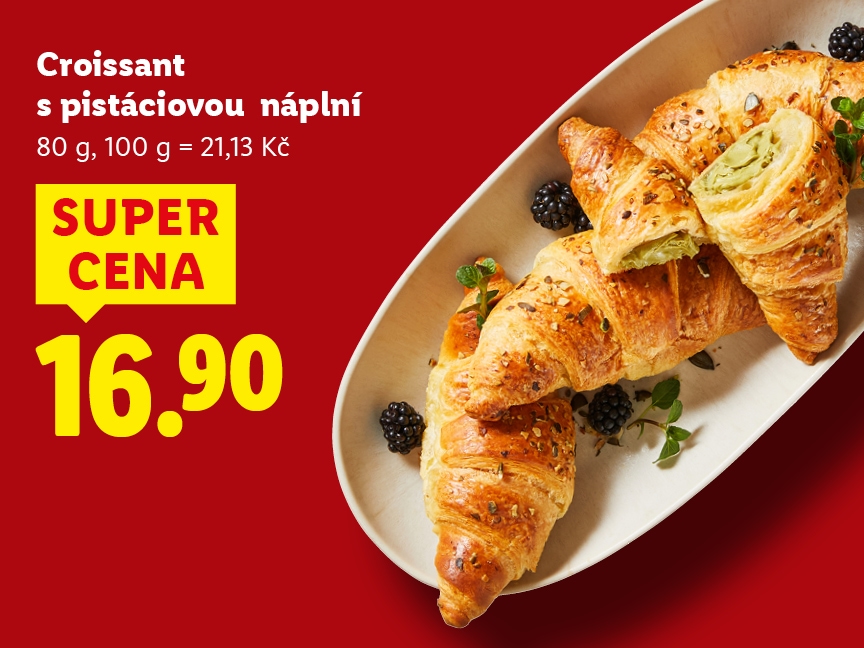 Croissant s pistáciovou náplní za 16,90 Kč
