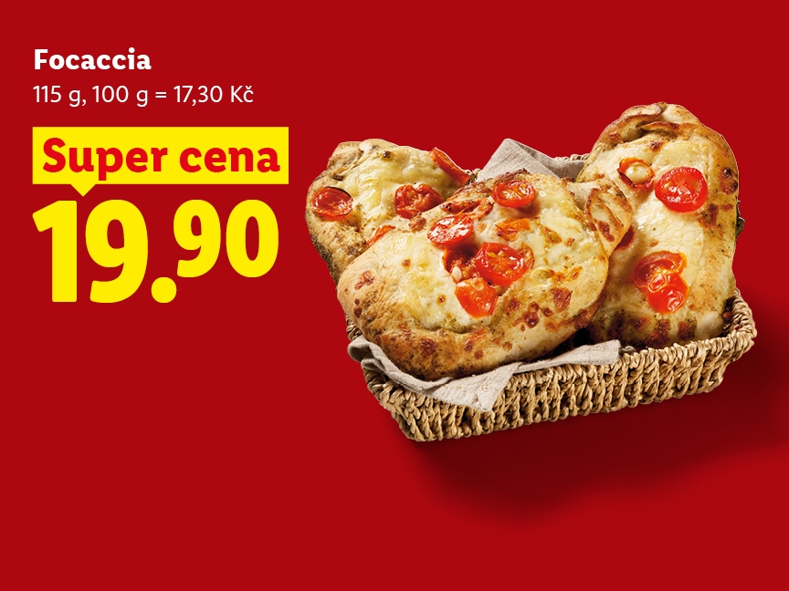 Foccacia, 115 g, za super cenu 19,90 Kč