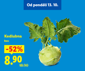 Kedlubna, cena za 1 kus je 8,90 Kč.