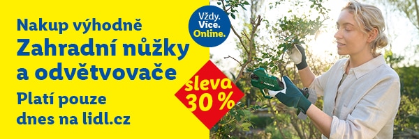Sleva 30 % na zahradní nůžky a odvětvovače -  pouze dnes 8.4.2026.
