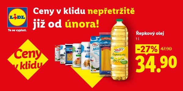 Snížení cen na den nebo týden? Kdepak, Lidl snižuje ceny trvale.