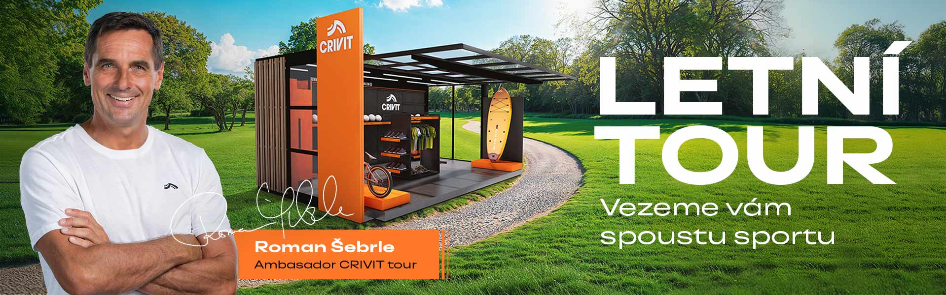 Crivit - letní tour s Romanem Šebrlem