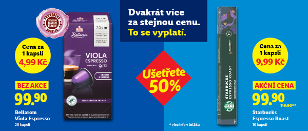 Výhodná nabídka káv v Lidlu.