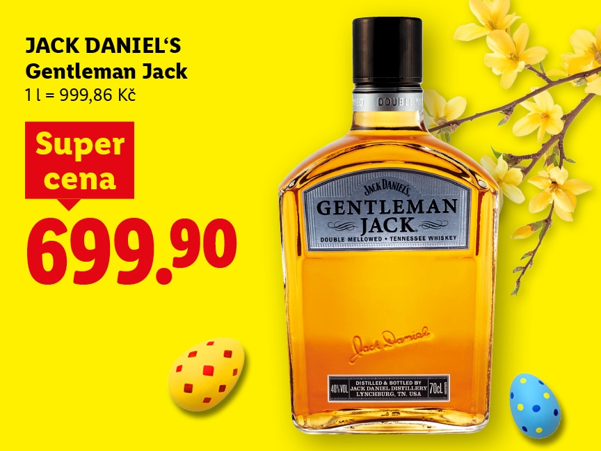 Jack Daniels za super cenu 699,90 Kč.