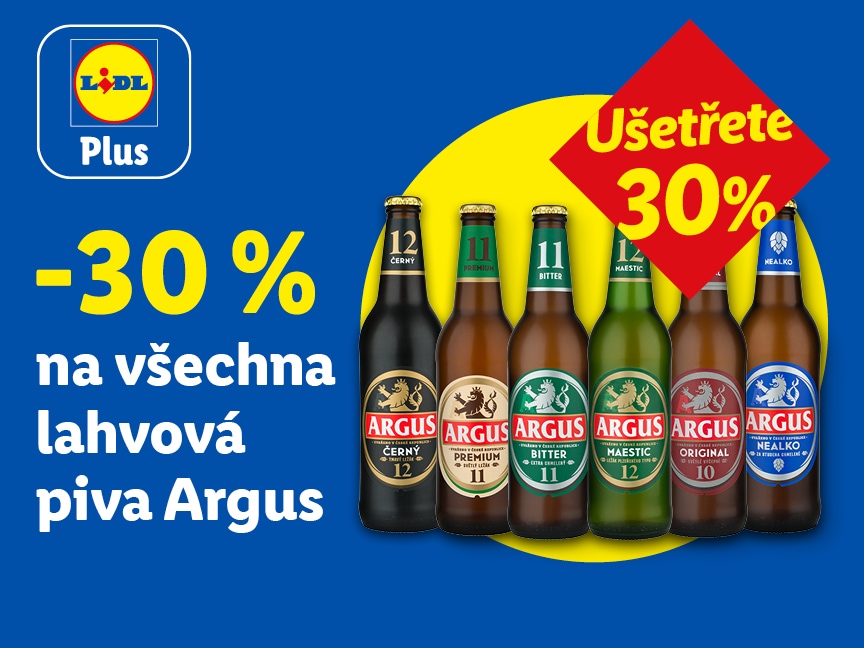 Od pátku 12.12. do neděle 14.12. sleva 30 % na všechna piva Argus.