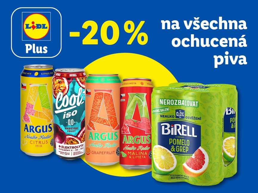 Sleva 20 % na všechna ochucená piva od pondělí v Lidlu.