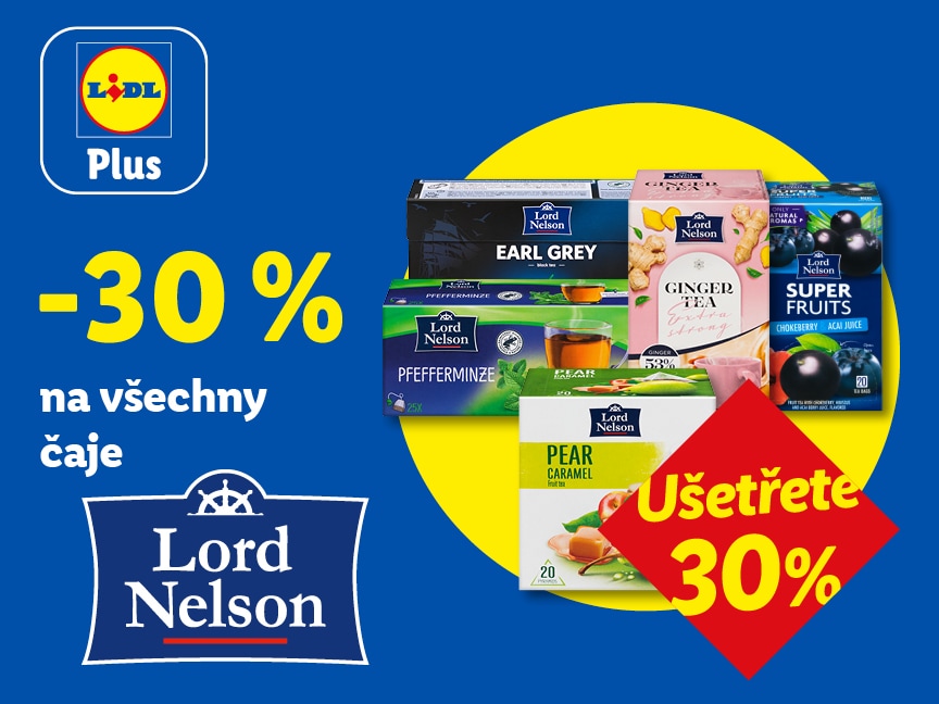 -30 sleva na všechny čaje Lord Nelson