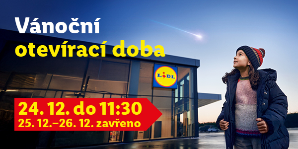 Otevírací doba o Vánocích.