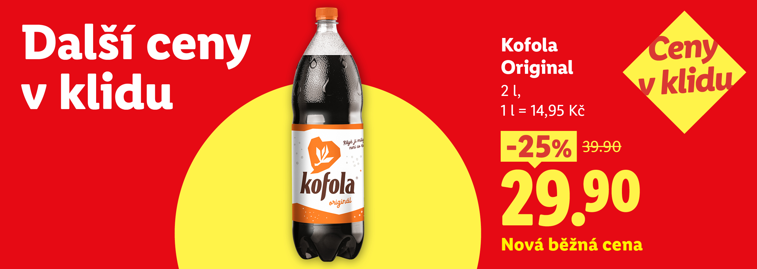 Kofola, 2 litry za 29,90 Kč