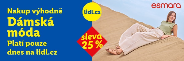 Sleva 25 %na kategorii Dámská móda + Dámské sportovní oblečení + dámská obuv - pouze dnes 20.5.2026.