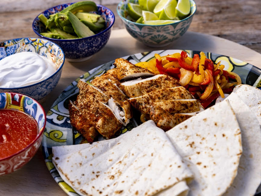 Kuřecí fajitas z grilu