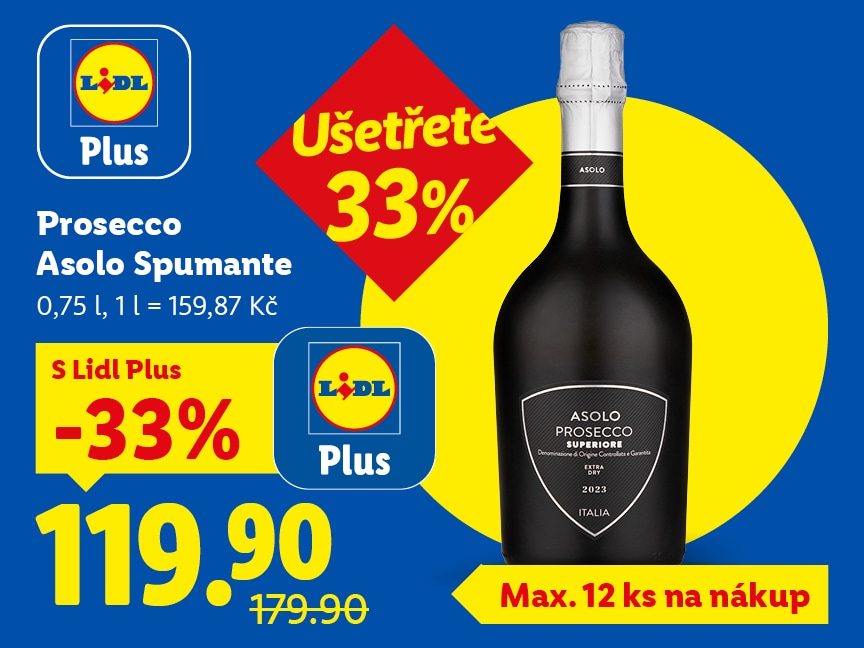 Od pondělí 22.12. do středy 24.12. sleva 33 % na Prosecco.