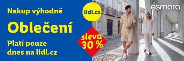 Sleva 30 % na kategorii Móda a doplňky - platí pouze dnes 25.6.2026. 
