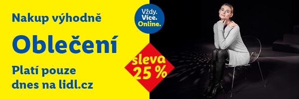 Sleva 25 % na kategorii Móda a doplňky.