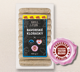 Bavorské grilovací klobásky, vakuově balené