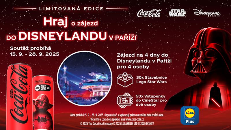 Soutěž s Coca Colou o zájezd do Disneylandu.