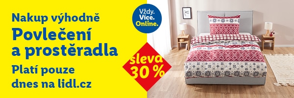 Sleva 30 % na povlečení a prostěradla - platí jen 13.2.2026