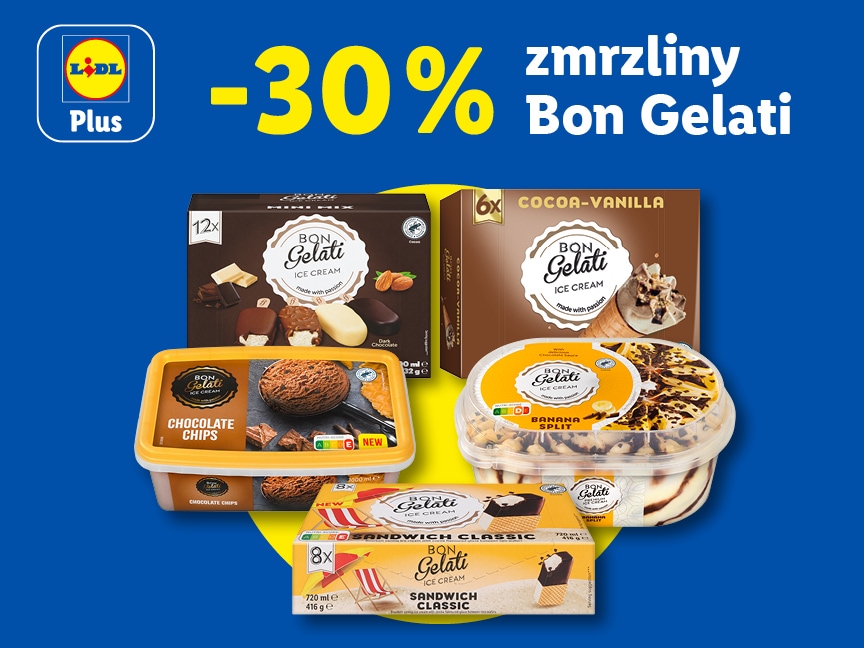 Sleva 30 % na zmrzliny Bon Gelati od pátku 19. 6.