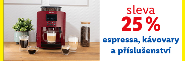 Sleva 25 % na espressa, kávovary a příslušenství.
